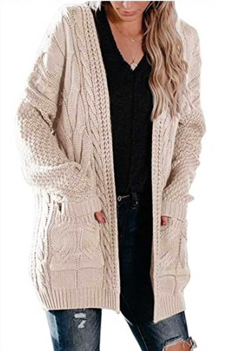 Damen Strickjacke mit Taschen und lässigem Schnitt R&B