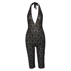 Damen Eleganter Jumpsuit aus feiner Spitze R&B