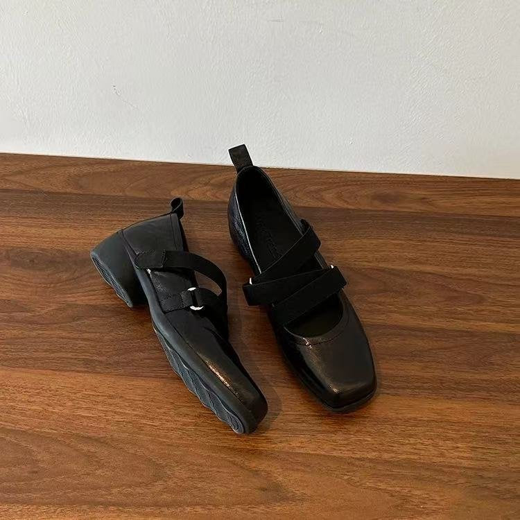 Damen elegante Ballerina-Pantoletten mit modischem Riemchen R&B