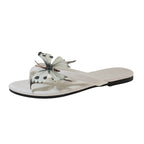Damen elegante Mules mit floralem Design und komfortablem Absatz R&B