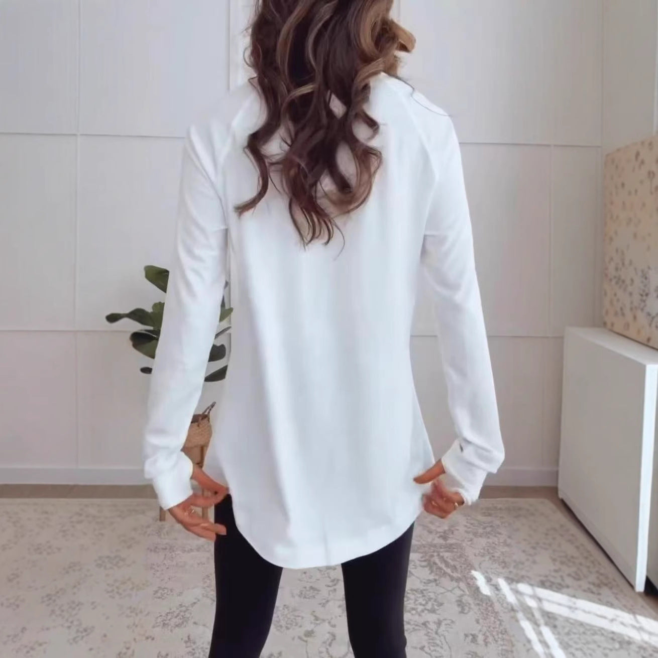 Damen Langarmshirt aus atmungsaktiver Baumwolle R&B