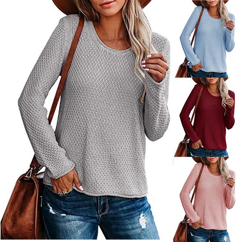 Damen Grobstrickpullover mit strukturiertem Design und lässigem Schnitt