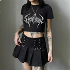 Damen Crop-T-Shirt mit fruchtigem Kirschdesign und lockerem Schnitt R&B