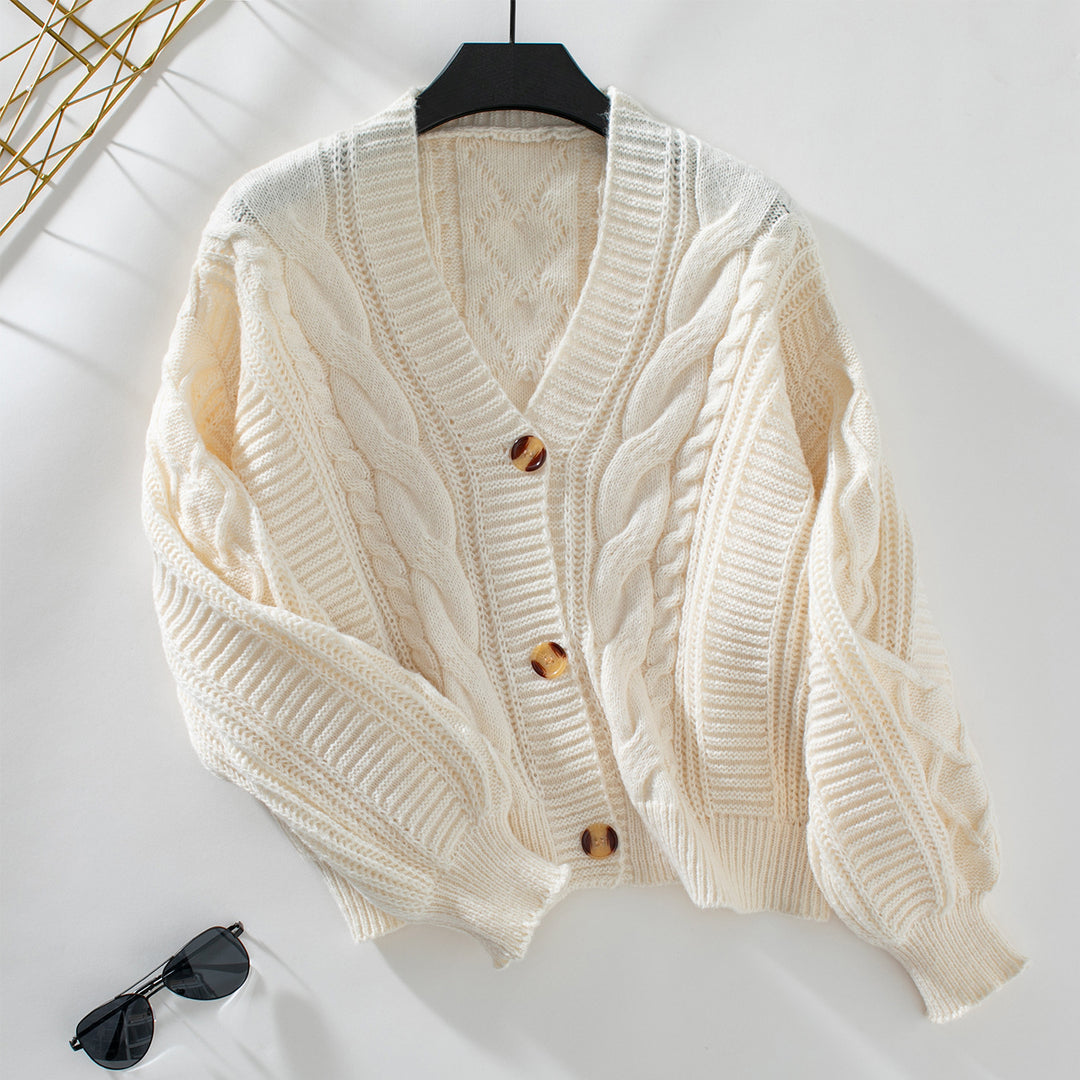 Damen Strickjacke mit dekorativem Zopfdesign und weich strukturiertem Material R&B