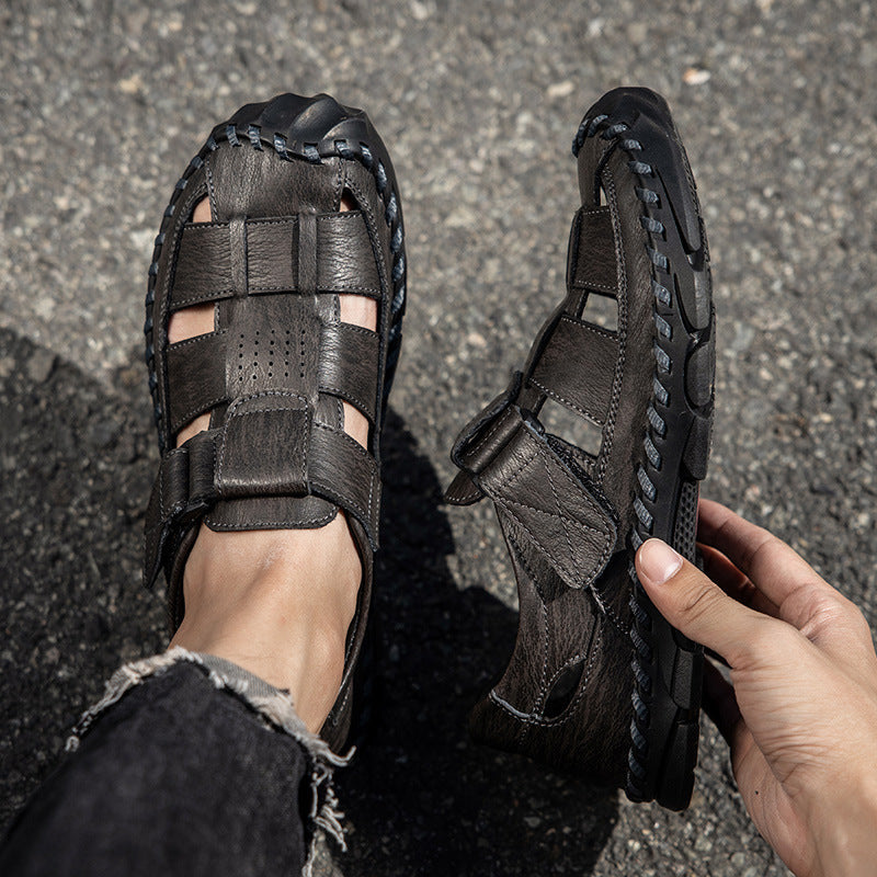Damen Bequeme Sandalen mit verstellbarem Riemen und rutschfester Sohle R&B