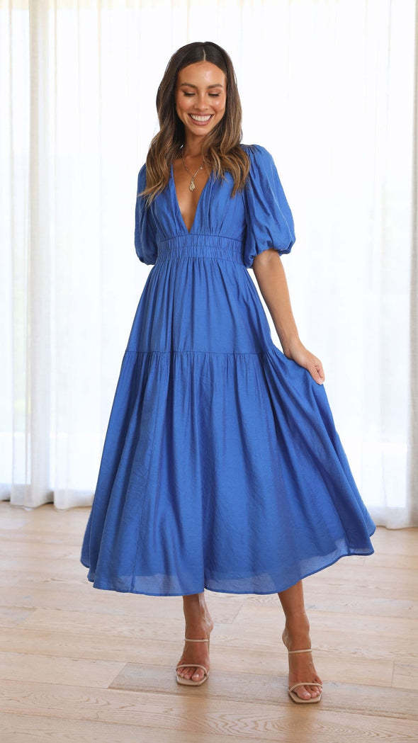 R&B | Taillierter Midikleid