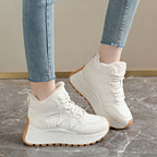 Damen sportliche High-Top Sneakers mit warmem Innenfutter und rutschfester Sohle R&B
