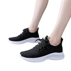 Damen Sportliche Freizeitsneaker mit atmungsaktiven Mesh-Einsätzen und dämpfender Sohle R&B