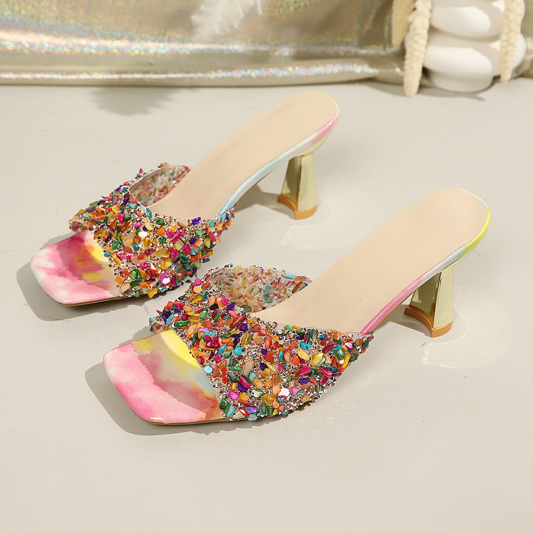 Damen verzierte Schuhsandalen R&B
