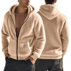 Herren Kuschelige Trainingsjacke mit Kapuze und weichem Fleece-Futter R&B