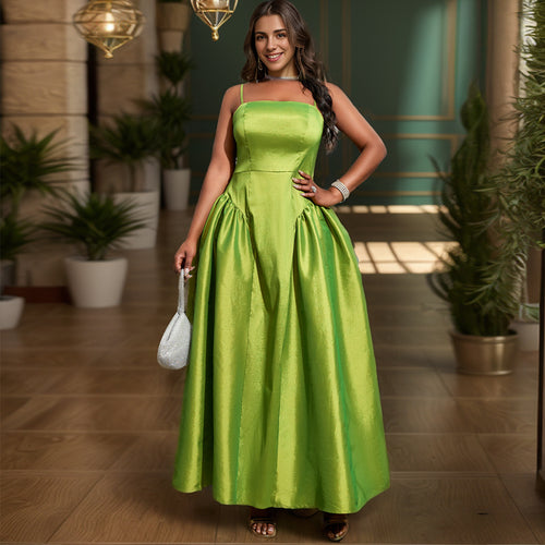 Damen Elegantes A-Linien Maxikleid mit großzügigem Rock R&B