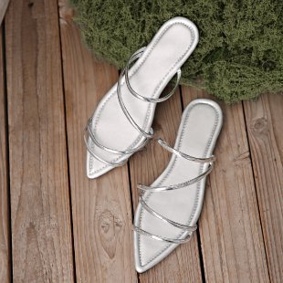 Damen elegante Riemchen-Sandalen mit funkelndem Akzent R&B