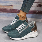 Damen sportliche Sneakers mit elegantem Reißverschluss und hohem Komfort R&B