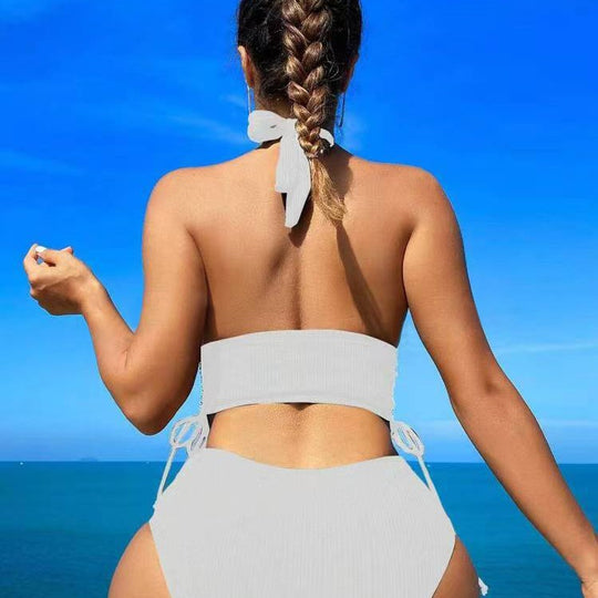 Damen Bikini-Set mit verstellbarem Halterneck und hohem Beinausschnitt R&B