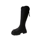 Damen kniehohe Stiefel mit elegantem Schnitt und robuster Sohle R&B