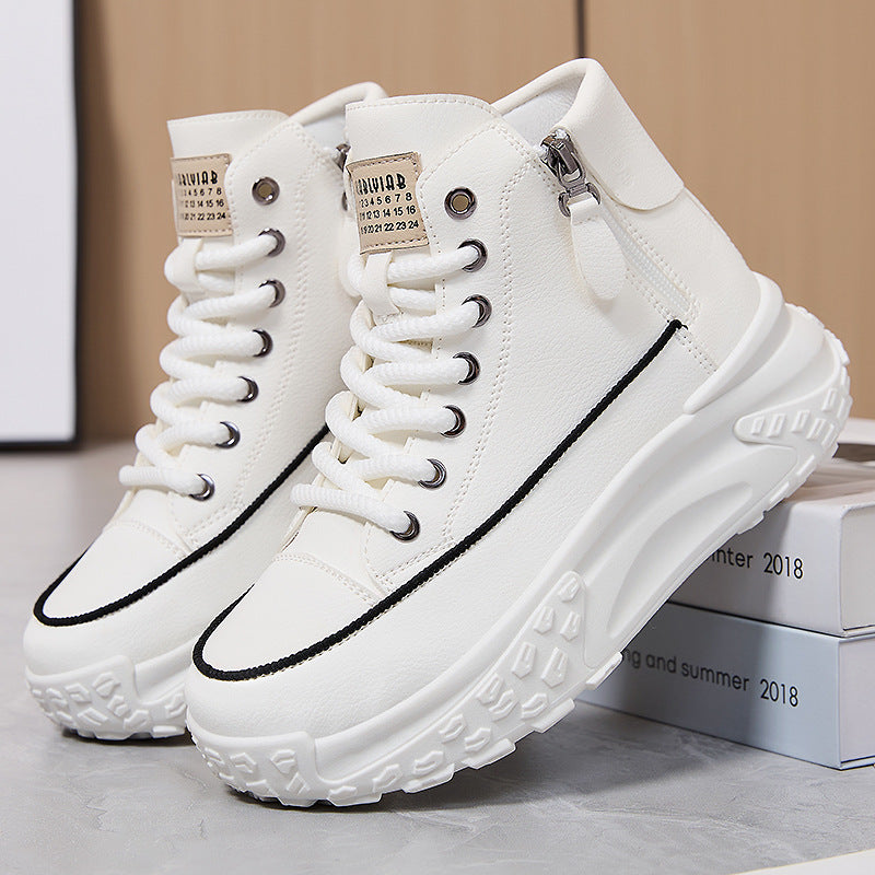 Damen Modische und bequeme High-Top Sneakers mit reißfestem Obermaterial und rutschfester Sohle R&B