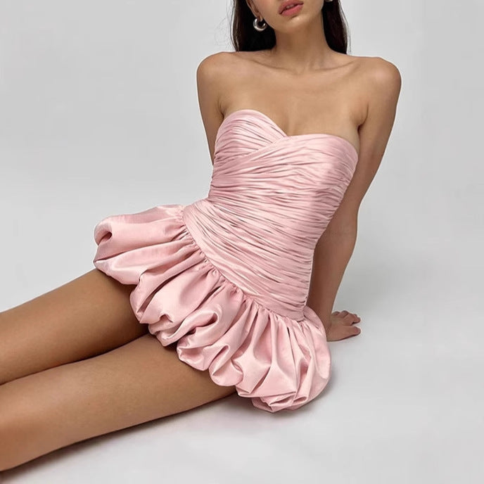Damen Cocktailkleid mit Rüschendetails und figurformendem Schnitt R&B