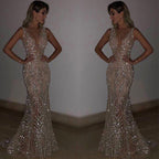 Damen Elegantes Abendkleid mit schimmernden Pailletten und figurbetontem Schnitt R&B