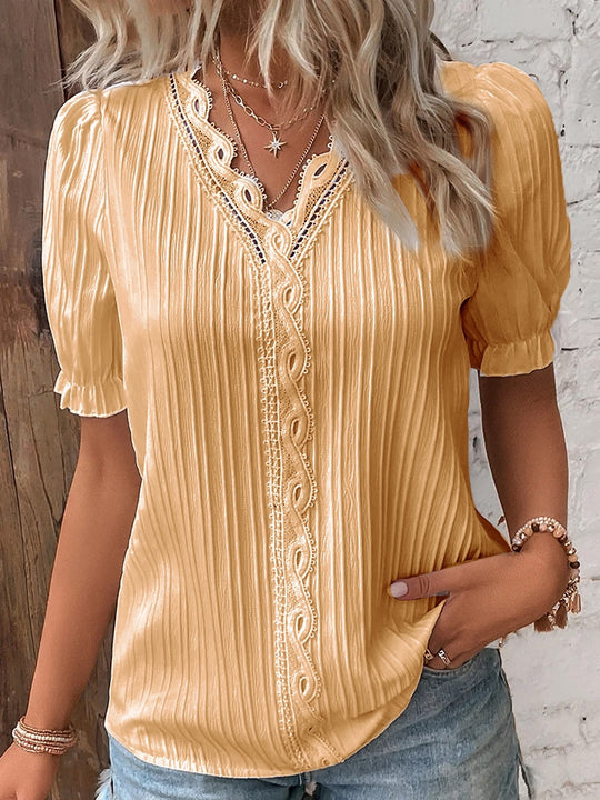 Damen Bluse mit raffiniertem Rüschendetail R&B