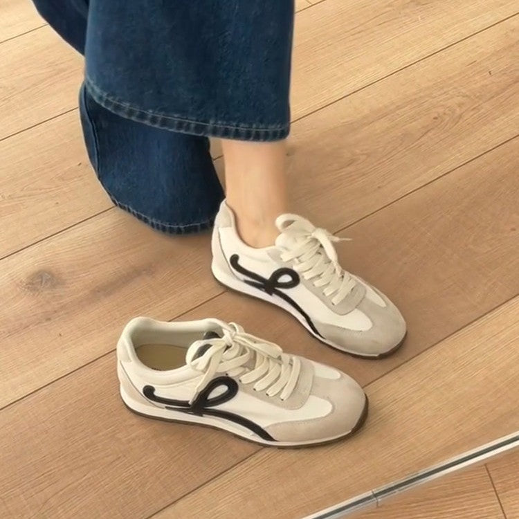 Damen modische Sneakers mit atmungsaktiver Oberflächenstruktur und dämpfender Sohle R&B