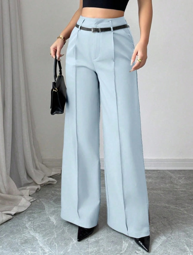 Damen elegante weite Hose mit Bindegürtel R&B