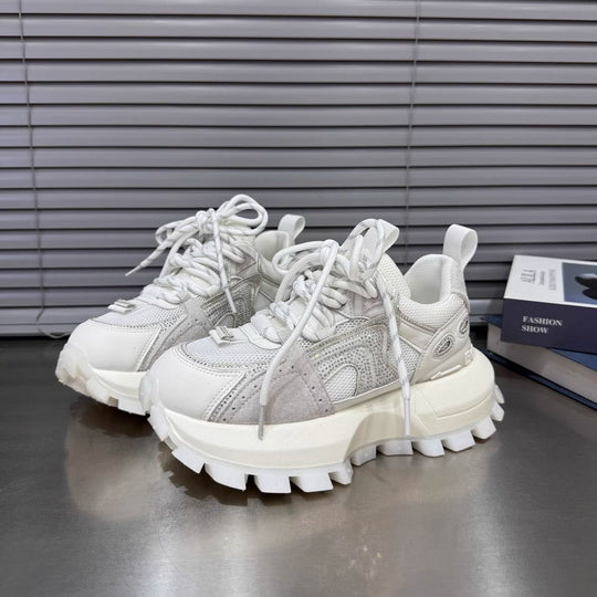 Damen Sportliche Chunky-Sneaker mit dicker Plattform und atmungsaktiver Oberflächenstruktur R&B