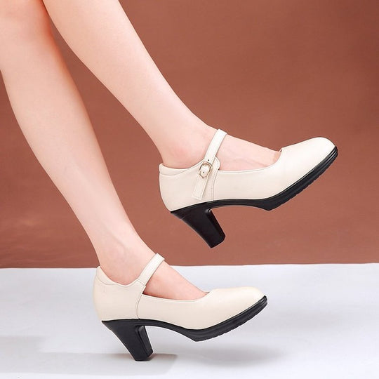 Damen elegante Mary Jane Pumps mit verstellbarem Riemchen R&B