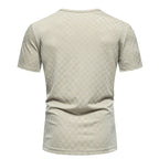 Herren V-Ausschnitt T-Shirt mit strukturiertem Muster