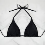Damen Triangel-Bikini mit anpassbaren Bändern und hohen Beinausschnitten R&B