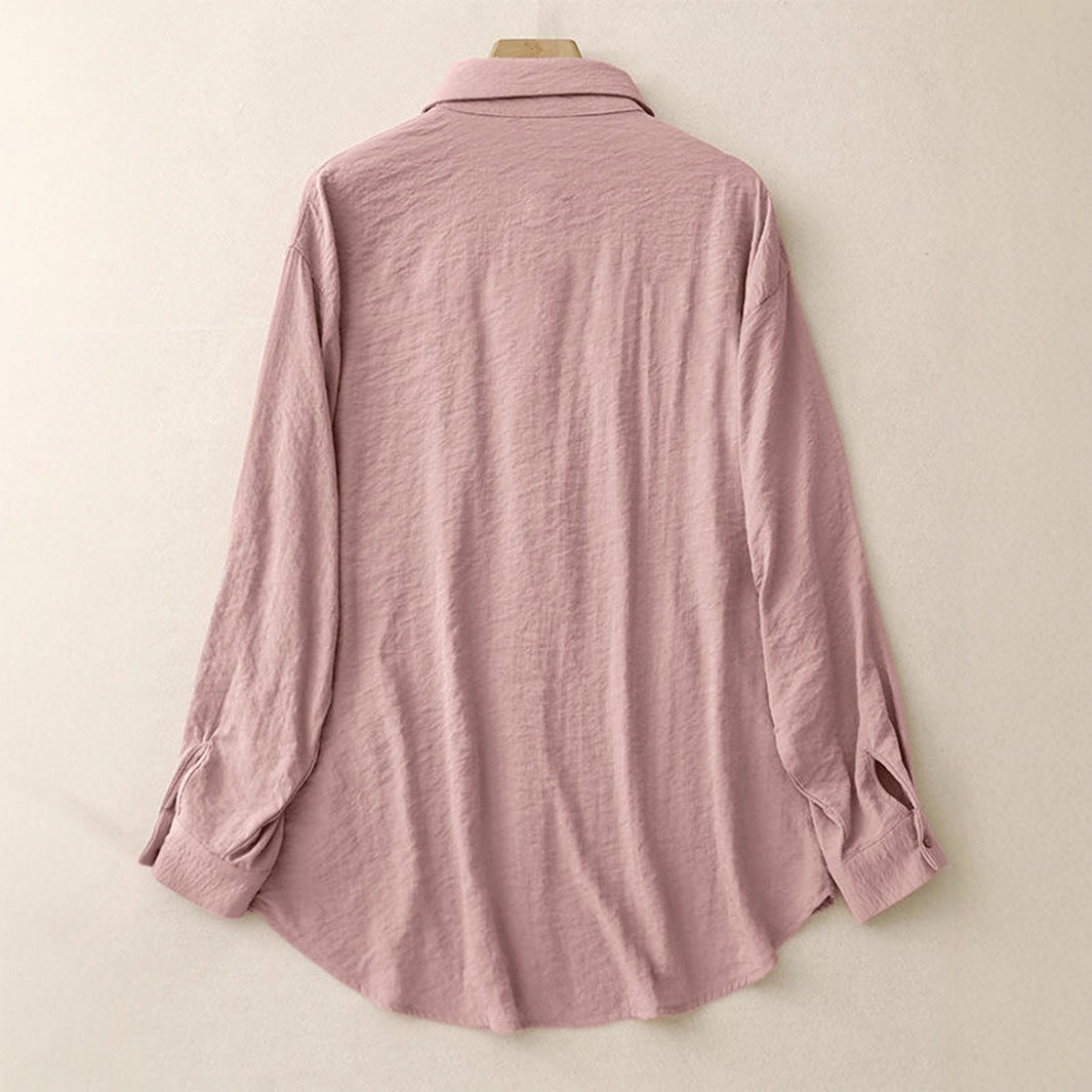 Damen Trendige Bluse mit lässigem Schnitt und praktischen Eingrifftaschen R&B