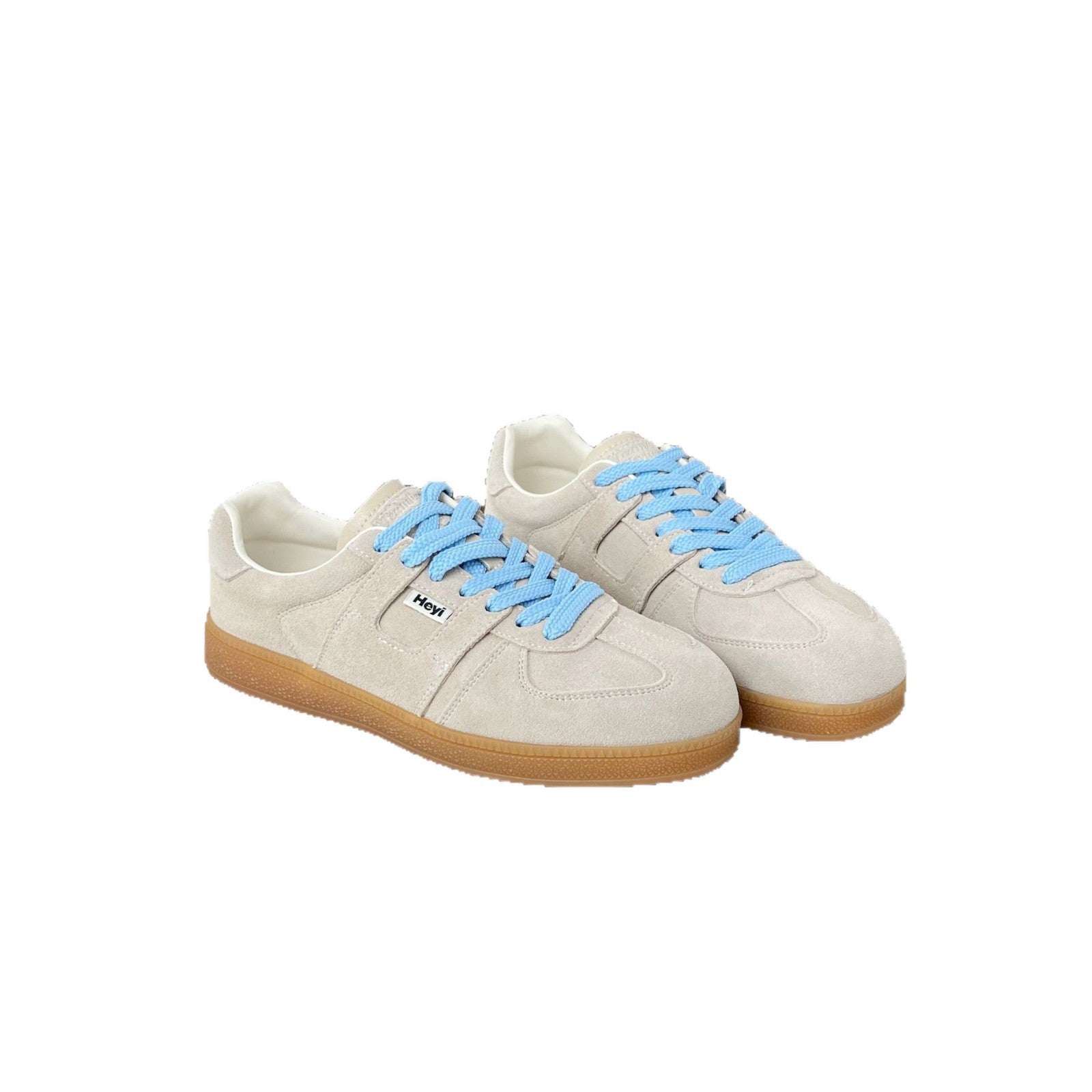 Damen Sportliche Sneaker aus weichem Wildleder mit modischem Schnürdesign R&B