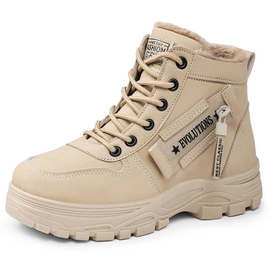 Damen warme und stylische Winterstiefel mit rutschfester Sohle und praktischem Reißverschluss R&B