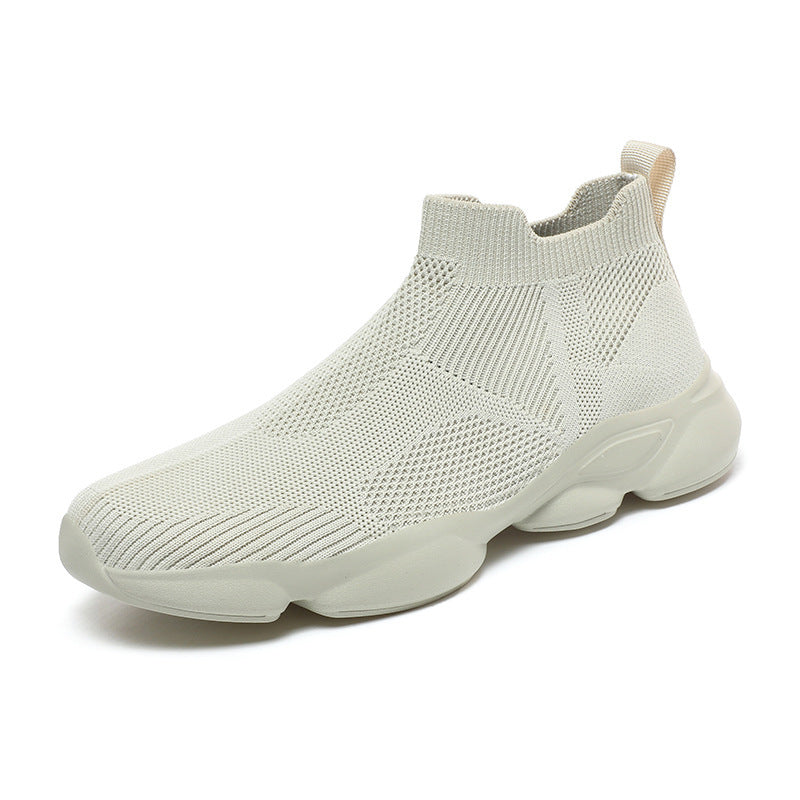 Damen Strick-Sneaker mit elastischem Schaft und rutschfester Sohle R&B
