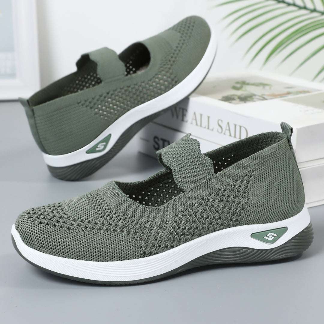 Damen Atmungsaktive Slip-On Sportschuhe mit elastischem Riemen R&B