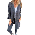 Damen kuscheliger Oversize-Mantel mit praktischen Taschen und elegantem Revers R&B