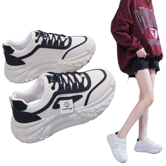 Damen Chunky Sneakers mit atmungsaktivem Obermaterial und dämpfender Laufsohle R&B