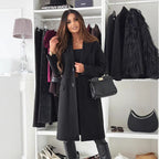 Damen Klassischer Oversized-Mantel mit elegantem Reverskragen und praktischen Taschen R&B