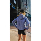 Damen modische kurze gesteppt Jacke R&B