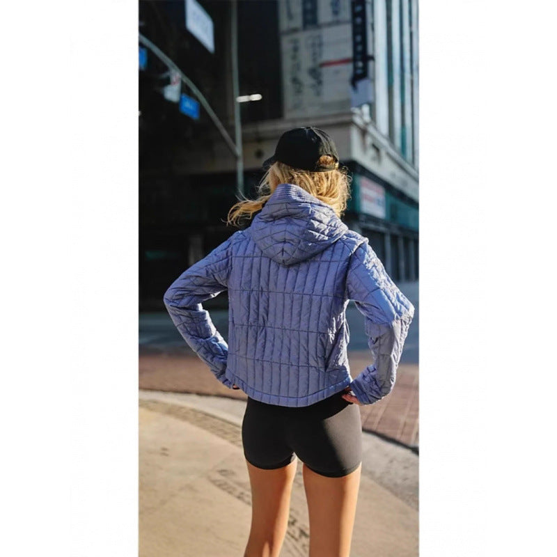 Damen modische kurze gesteppt Jacke R&B