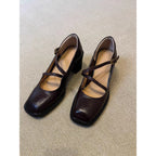 Damen elegante Mary Jane Pumps mit modischem Riemchen-Design R&B
