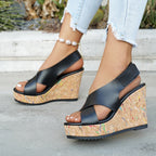 Damen Wedge-Sandalen mit R&Brnem Kork-Design und komfortablem Riemensystem R&B