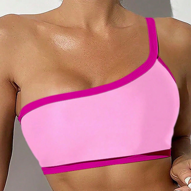 Damen Einteiliger Bikini mit asymmetrischem Schnitt und breitem Bund R&B