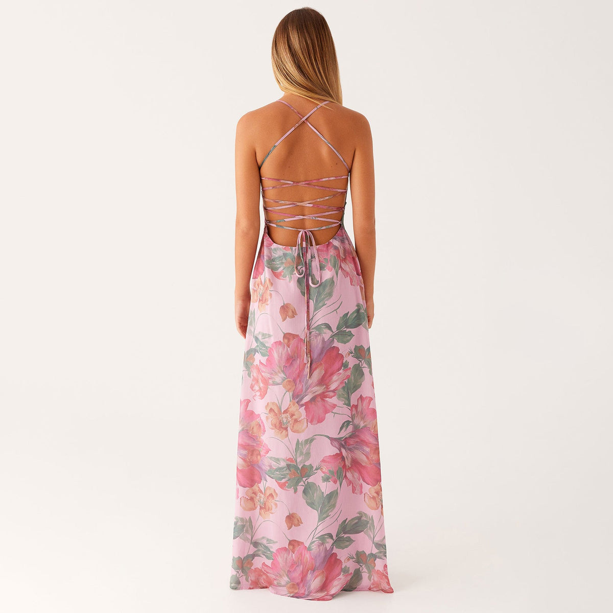 Damen Maxikleid mit floralem Muster R&B