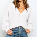 Damen Großer Strickpullover mit eleganten Knopfdetails R&B