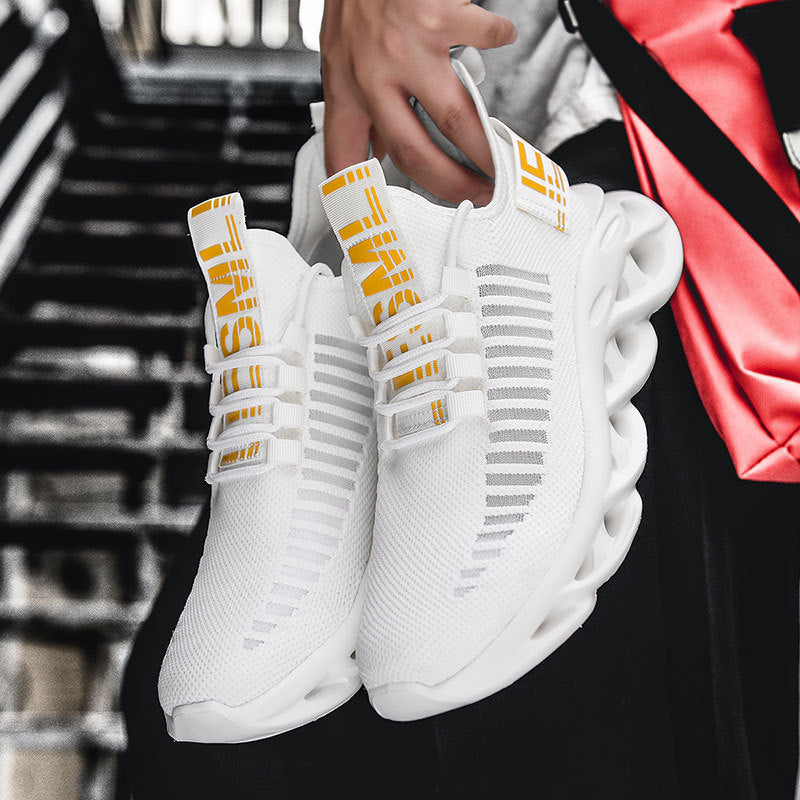 Damen Sportliche Leichtgewicht-Sneaker mit atmungsaktiver Strickoberfläche R&B