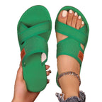 Damen komfortable Zehentrenner-Sandalen mit rutschfestem Fußbett und verstellbarem Riemendesign R&B