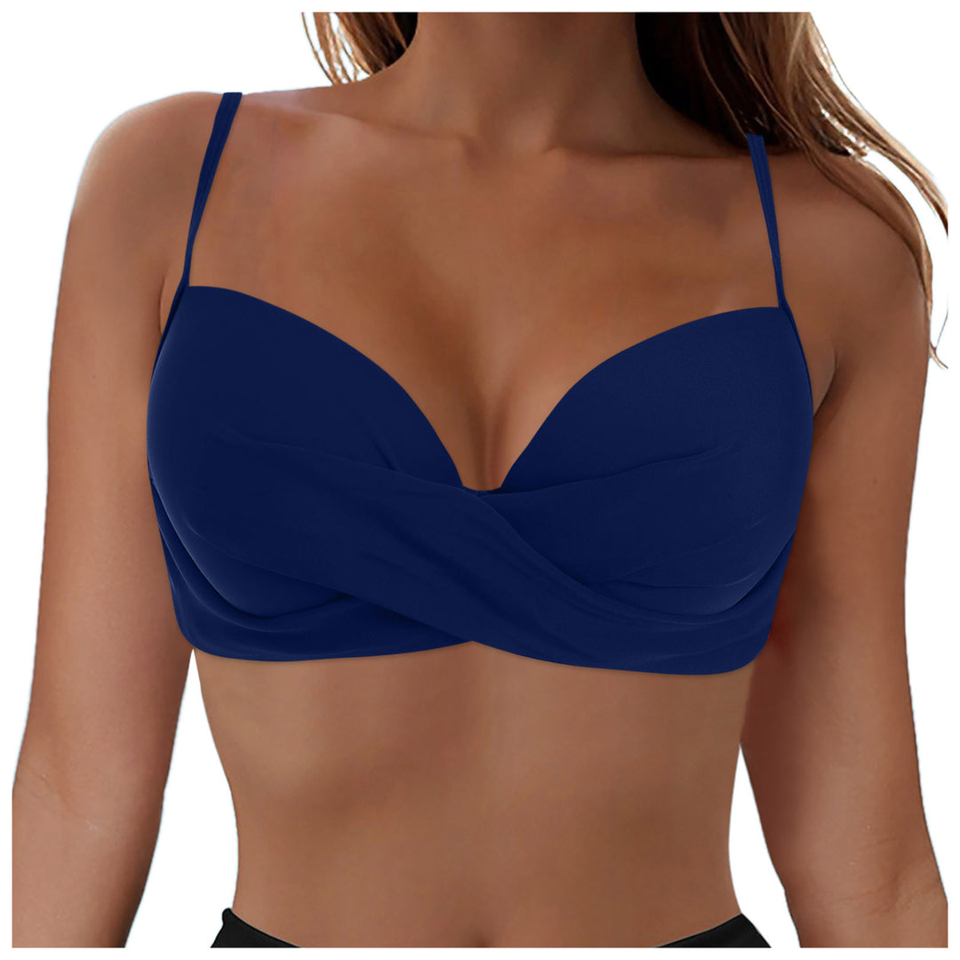 Damen Elegantes Bikinioberteil mit Wickeldesign R&B