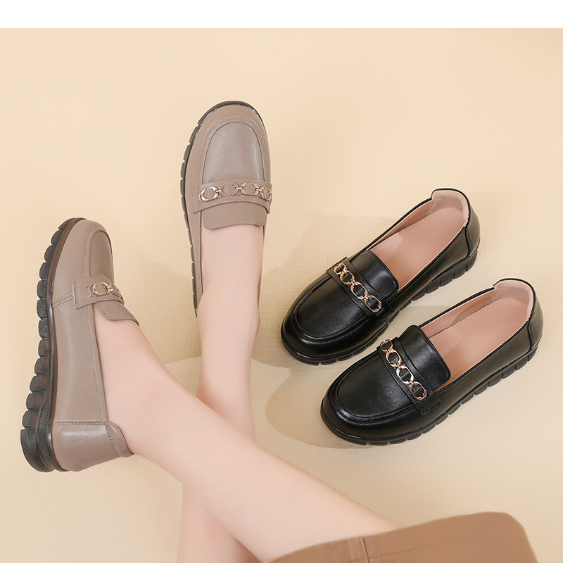 Damen Mokassins mit modischem Kettendetail und rutschfester Sohle R&B