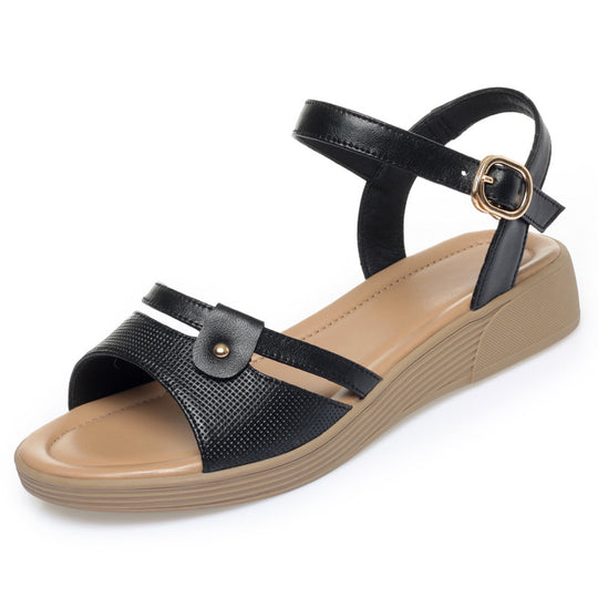 Damen Bequeme Wedgesandaletten mit verstellbarem Riemendesign und rutschfester Sohle R&B