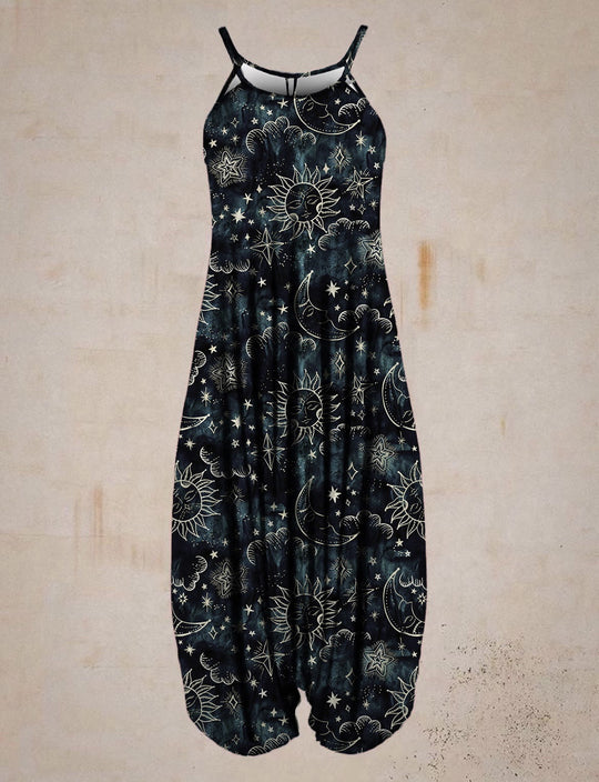 Damen Jumpsuit mit astrologischem Print R&B